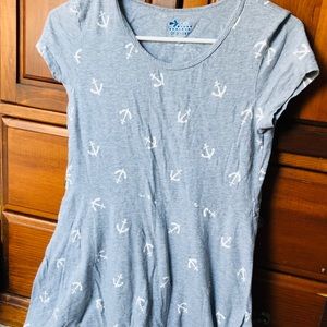 cute gray anchor dress
